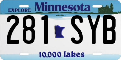 MN license plate 281SYB