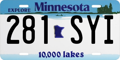 MN license plate 281SYI