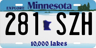 MN license plate 281SZH