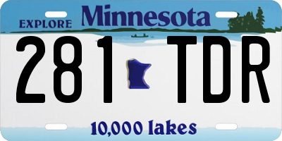 MN license plate 281TDR
