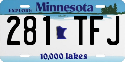 MN license plate 281TFJ