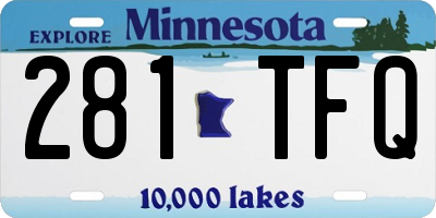 MN license plate 281TFQ