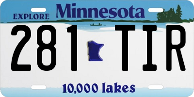 MN license plate 281TIR