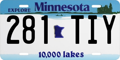 MN license plate 281TIY