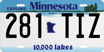 MN license plate 281TIZ