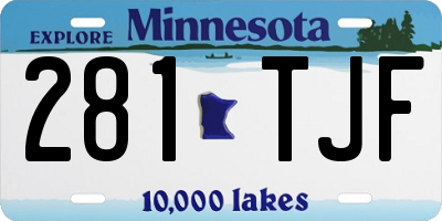 MN license plate 281TJF