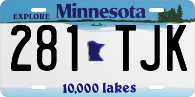 MN license plate 281TJK