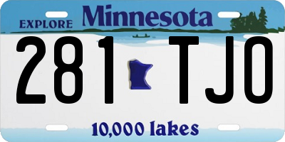 MN license plate 281TJO