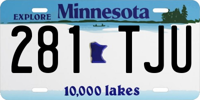 MN license plate 281TJU
