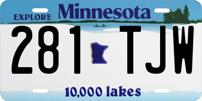 MN license plate 281TJW