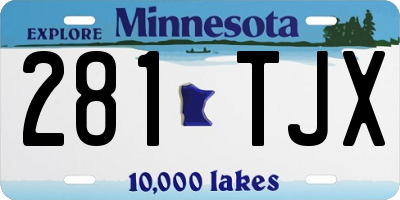 MN license plate 281TJX