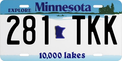 MN license plate 281TKK