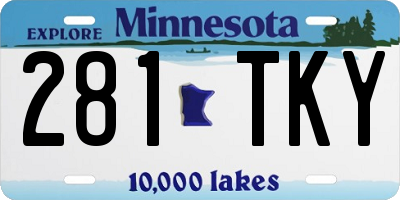 MN license plate 281TKY