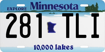 MN license plate 281TLI