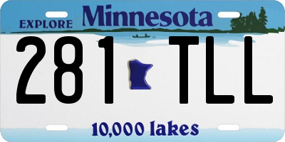 MN license plate 281TLL
