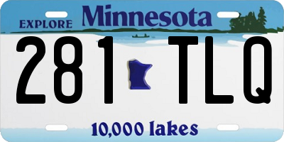 MN license plate 281TLQ