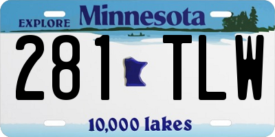 MN license plate 281TLW