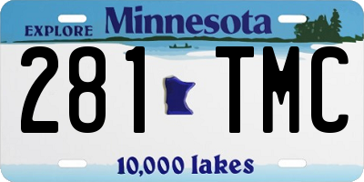 MN license plate 281TMC