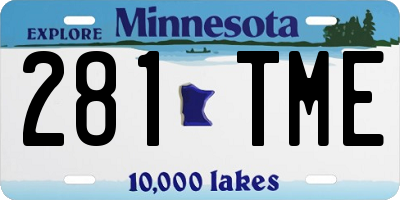 MN license plate 281TME