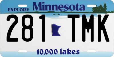 MN license plate 281TMK
