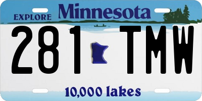 MN license plate 281TMW
