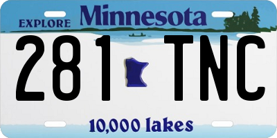 MN license plate 281TNC