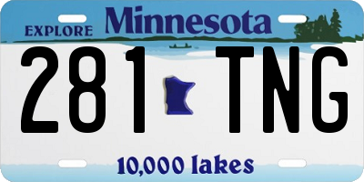 MN license plate 281TNG