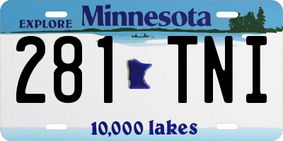 MN license plate 281TNI