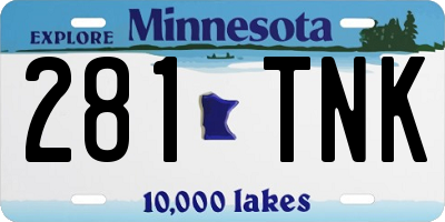 MN license plate 281TNK