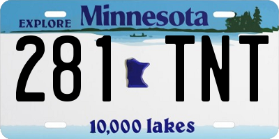 MN license plate 281TNT