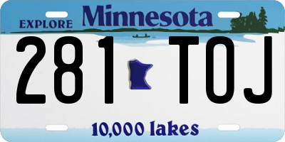 MN license plate 281TOJ