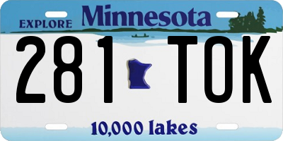 MN license plate 281TOK