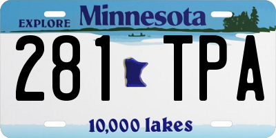 MN license plate 281TPA