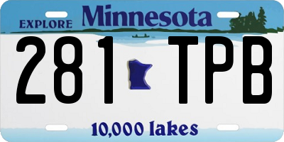 MN license plate 281TPB