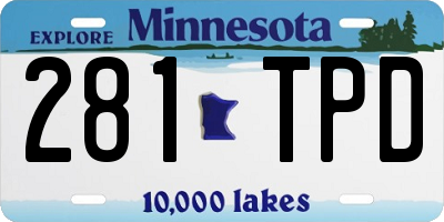 MN license plate 281TPD