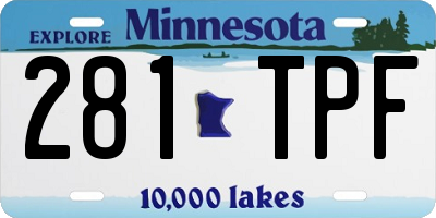 MN license plate 281TPF