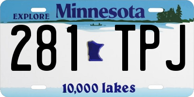 MN license plate 281TPJ