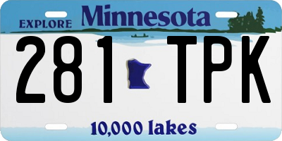 MN license plate 281TPK