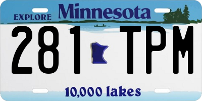 MN license plate 281TPM