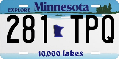 MN license plate 281TPQ