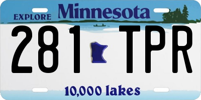MN license plate 281TPR