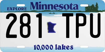 MN license plate 281TPU