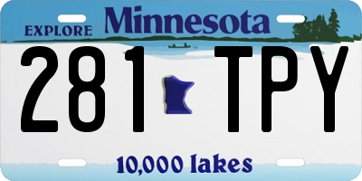 MN license plate 281TPY