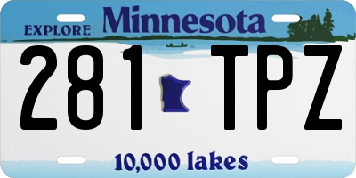 MN license plate 281TPZ