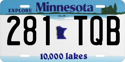 MN license plate 281TQB