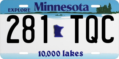 MN license plate 281TQC