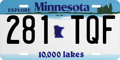 MN license plate 281TQF