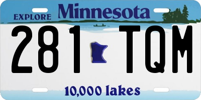 MN license plate 281TQM