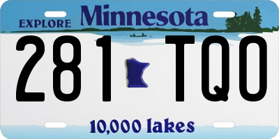 MN license plate 281TQO