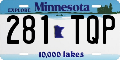 MN license plate 281TQP
